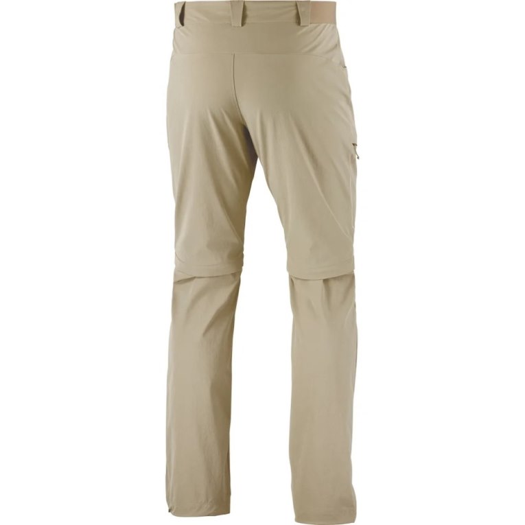 Salomon Wayfarer Zip Off Men's Sport Pants Khaki | CA 4G75
